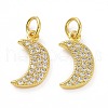 Brass Micro Pave Cubic Zirconia Pendants KK-E068-VF049-2