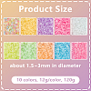 Olycraft 120G 10 Colors Luminous Frosted Glass Beads GLAA-OC0001-45-2