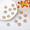 5Pcs Brass Micro Pave Clear Cubic Zirconia Pendants ZIRC-SZ0003-33B-3