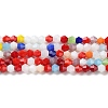 Opaque Solid Color Imitation Jade Glass Beads Strands GLAA-F029-P4mm-16-1