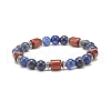 Natural Sodalite Beaded Stretch Bracelet for Women or Men BJEW-JB07732-04-1