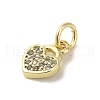 Real 18K Gold Plated Brass Pave Cubic Zirconia Pendants KK-M283-08E-01-2