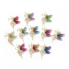 Resin Fairy Lapel Pin with Clear Cubic Zirconia JEWB-G015-02G-1
