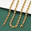 Ion Plating(IP) 304 Stainless Steel Lumachina Chain Necklaces NJEW-F297-01G-3