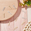 Beebeecraft 16Pcs 2 Colors Brass Moon Phase Bar Pendants KK-BBC0004-44-5