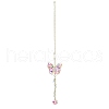 Glass Rectangle Hanging Suncatchers HJEW-P018-B02-1