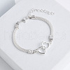 Double Heart Alloy Link Bracelets FS-WGC61CE-02-1