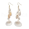 304 Stainless Steel Shell Shape Dangle Earrings EJEW-JE06382-01-2