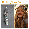 8Pcs 8 Styles Mixed Gemstone Chip Beads Glass Bottle European Dangle Charms PALLOY-AB00221-5