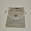 201 Stainless Steel Lotus Link Bracelets WGDDDBE-10-1