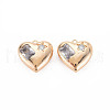 Brass Micro Pave Cubic Zirconia Pendants KK-N232-270A-1