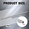 Olycraft 10Pcs 304 Stainless Steel Hollow Tube STAS-OC0001-31-2