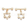 Brass Micro Pave Clear Cubic Zirconia Toggle Clasps KK-Q278-012-NF-2