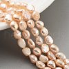 Natural Cultured Freshwater Pearl Beads Strands PEAR-P062-32B-1