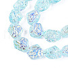 Transparency Electroplate Glass Beads Strands GLAA-T023-41A-06-3