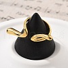 304 Stainless Steel Wave Line Cuff Rings RJEW-Q012-26G-2