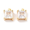 Brass with Clear Cubic Zirconia Charms KK-P271-28G-1