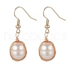 Mother's Day Jewellery Natural Pearl Dangle Earrings EJEW-JE05167-02-1