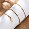 304 Stainless Steel Square Snake Chain Necklaces STAS-G244-83B-G-4