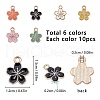 Light Gold Plated Alloy Enamel Pendants PALLOY-SC0002-42-2