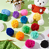MAYJOYDIY US 13Pcs 13 Colors DIY Doll Craft Polyester Pom Pom Ball DIY-MA0006-36-3