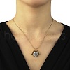 Ion Plating(IP) 304 Stainless Steel Rotatable Alexander Pendants Necklaces NJEW-K259-07G-5