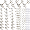 SOFPLATE 150Pcs 202 Stainless Steel Ball Stud Earring Findings STAS-SP0001-52C-P-1
