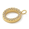 Ion Plating(IP) 304 Stainless Steel Micro Pave Cubic Zirconia Pendants STAS-Z107-03G-14-2