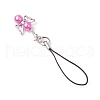 Alloy Acrylic Imitation Pearl Nylon Cord Mobile Straps HJEW-JM02968-5