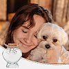 3Pcs Heart Shaped Pet Hair Memorial Bottle with Paw Print Charms AJEW-NB00002-5