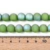 Frosted Opaque Glass Beads Strands GLAA-T032-P10mm-MBB06-4