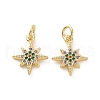 Brass Micro Pave Cubic Zirconia Charms KK-E068-VF167-2