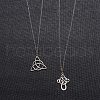 Tibetan Style Alloy Chinese Knot Pendants TIBEP-YW0001-05AS-3