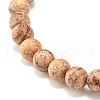 6mm Round Natural Mixed Wood Beads Stretch Bracelet BJEW-JB07360-6