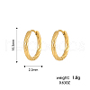 Simple Stainless Steel Textured Twist Hoop Earrings VA8557-2-1