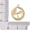 Brass Micro Pave Clear Cubic Zirconia Pendants FIND-B077-02G-09-3