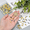 SUNNYCLUE 120 Sets 4 Style Column Brass Screw Clasps KK-SC0002-17-3