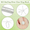 BENECREAT 1Pc 925 Sterling Silver Ring Components FIND-BC0013-83A-4