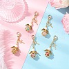 Angel Glass Pearl & Glass Seed Beaded Pendant Decorations HJEW-MZ00265-1