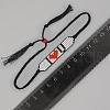 Glass Seed Wide Band with Word I Love U Heart Friendship Link Bracelet for Women BJEW-P269-11-5