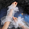 Polyester Lace Fabric with Plastic Arm Sleeves AJEW-WH20009-45-3