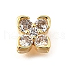 Brass Micro Pave Cubic Zirconia Beads KK-D356-03C-G-1