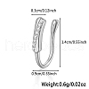 925 Sterling Silver Pave Clear Cubic Zirconia Twist Nose Rings MA2524-18-1