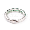 Adjustable Brass Micro Pave Cubic Zirconia Cuff Rings RJEW-L098-007B-P-3