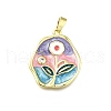 Brass Micro Pave Cubic Zirconia Pendants KK-K400-21A-G-1