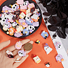 SUNNYCLUE 84Pcs 16 Styles Halloween Opaque Resin Decoden Cabochons CRES-SC0002-89-3