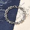 304 Stainless Steel Link Chain Bracelets for Women BJEW-F488-69P-1