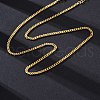 Brass Cuban Link Chain Necklaces for Women NJEW-D302-57G-2