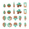 Kissitty 20Pcs 10 Style Transparent Resin & Walnut Wood Pendants RESI-KS0001-08-9