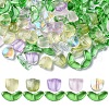 Spray Painted Transparent Glass Beads GLAA-YW0003-76-1